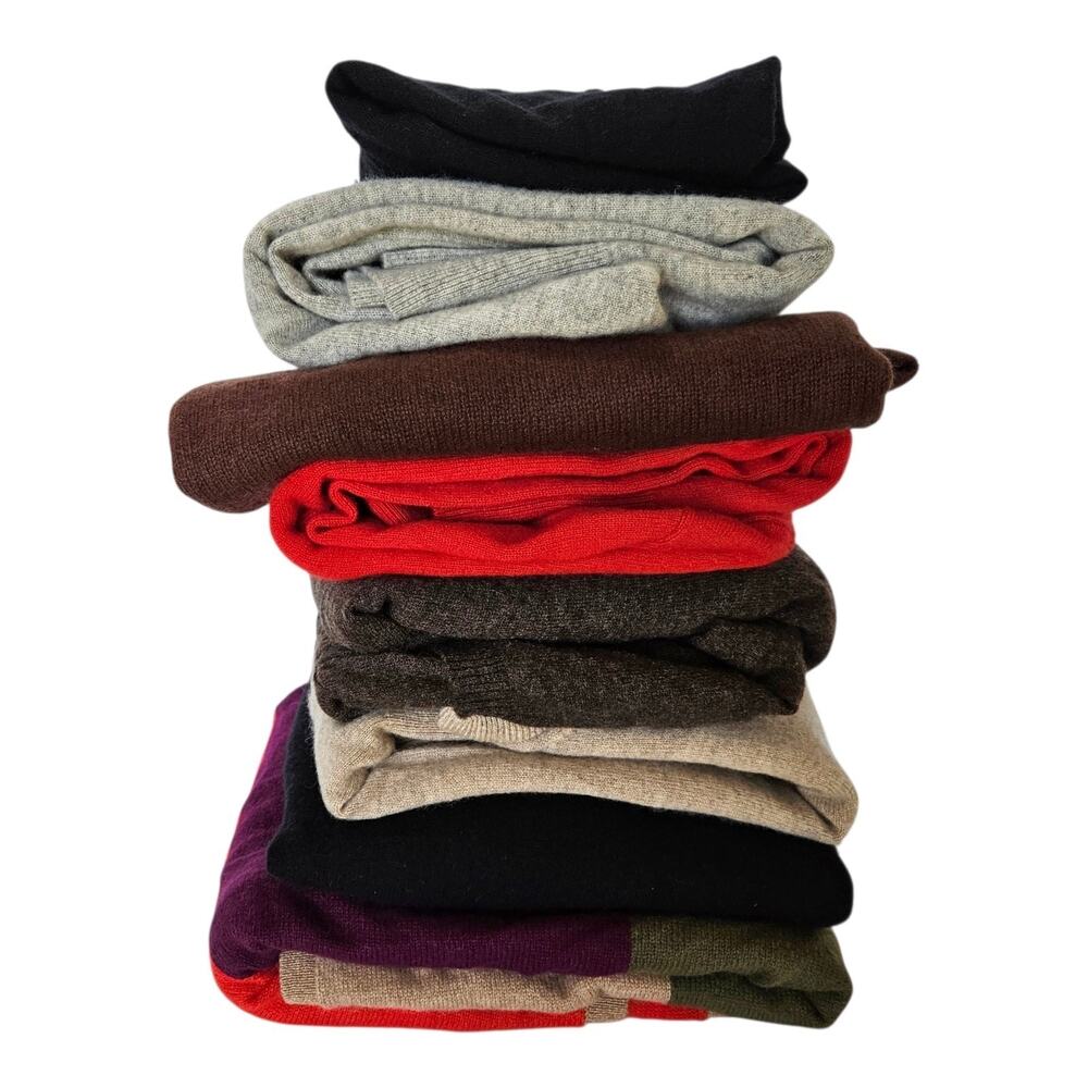 Cashmere 100% Rescue Lot of 8 Sweaters Craft Cutter Repurpose Upcycle Clean